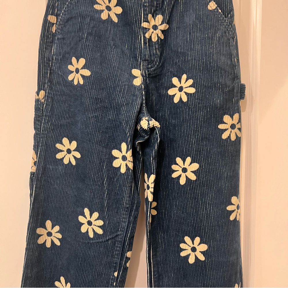 NWT PacSun90s Boyfriend Carpenter Floral Corduroy Pants - Picture 4 of 12